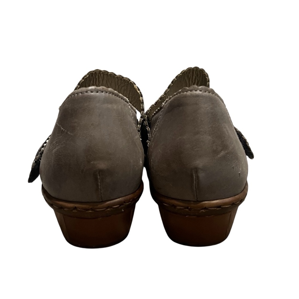 Rieker Gray Brown Derby Sandal Flat Size 5.5 - Picture 5 of 6